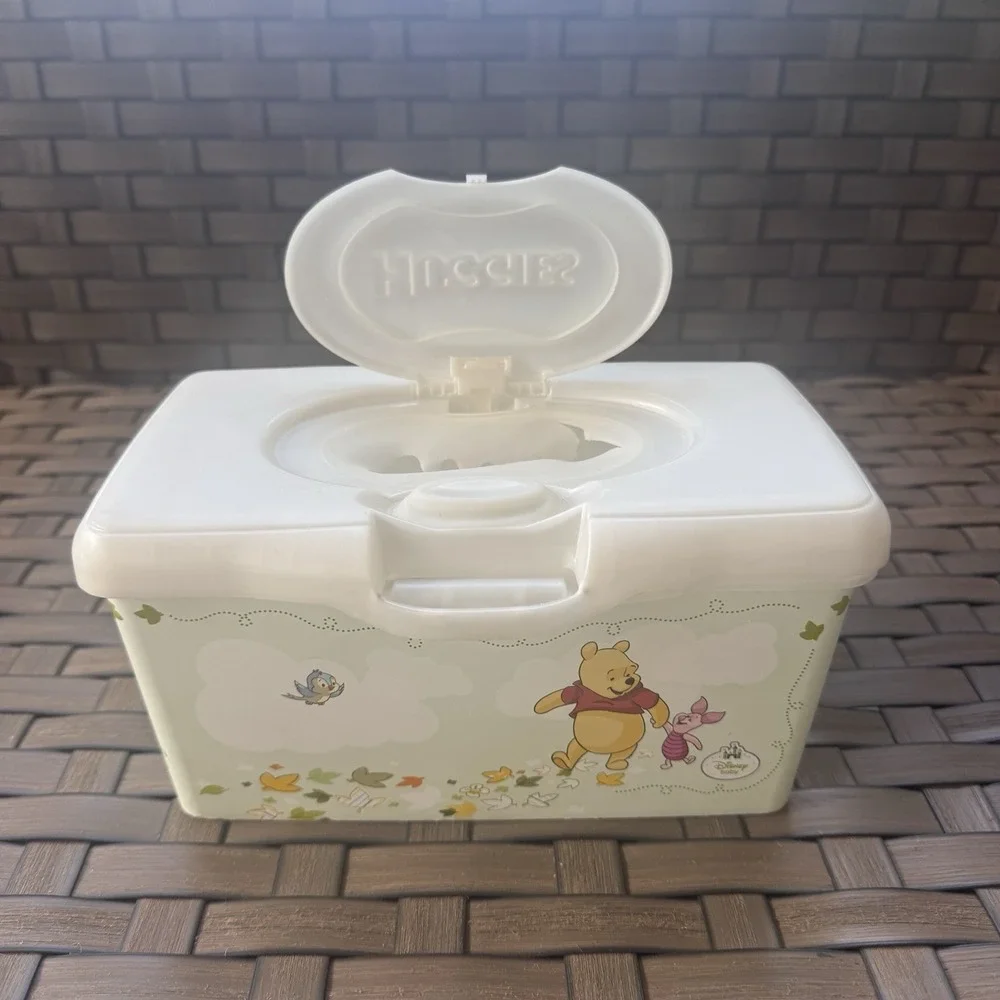 Huggies Winnie the Pooh‎ Baby Empty Pop Up Wipes Tub Disney Baby Refillable Case